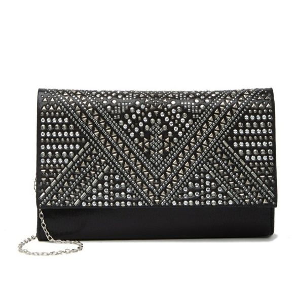 Jessica McClintock - Nora Stud Embellished Clutch - Picture 1 of 6